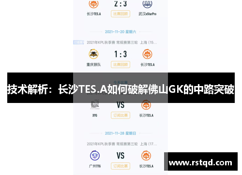 技术解析：长沙TES.A如何破解佛山GK的中路突破